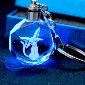 Pokemon espeon laser engraved keychain